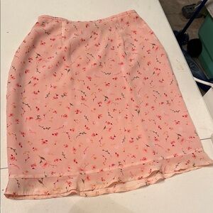 Liz Claiborne Pink Ruffled Pencil Skirt Knee-length Casual